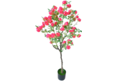 Kunstrozenboom 140 cm - Donkerroze
