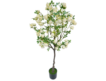 Kunstrozenboom 140 cm - Wit