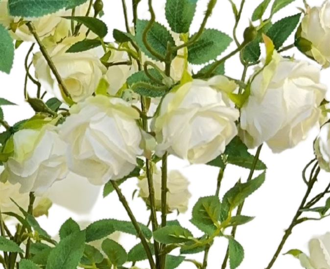 Kunstrozenboom 140 cm - Wit