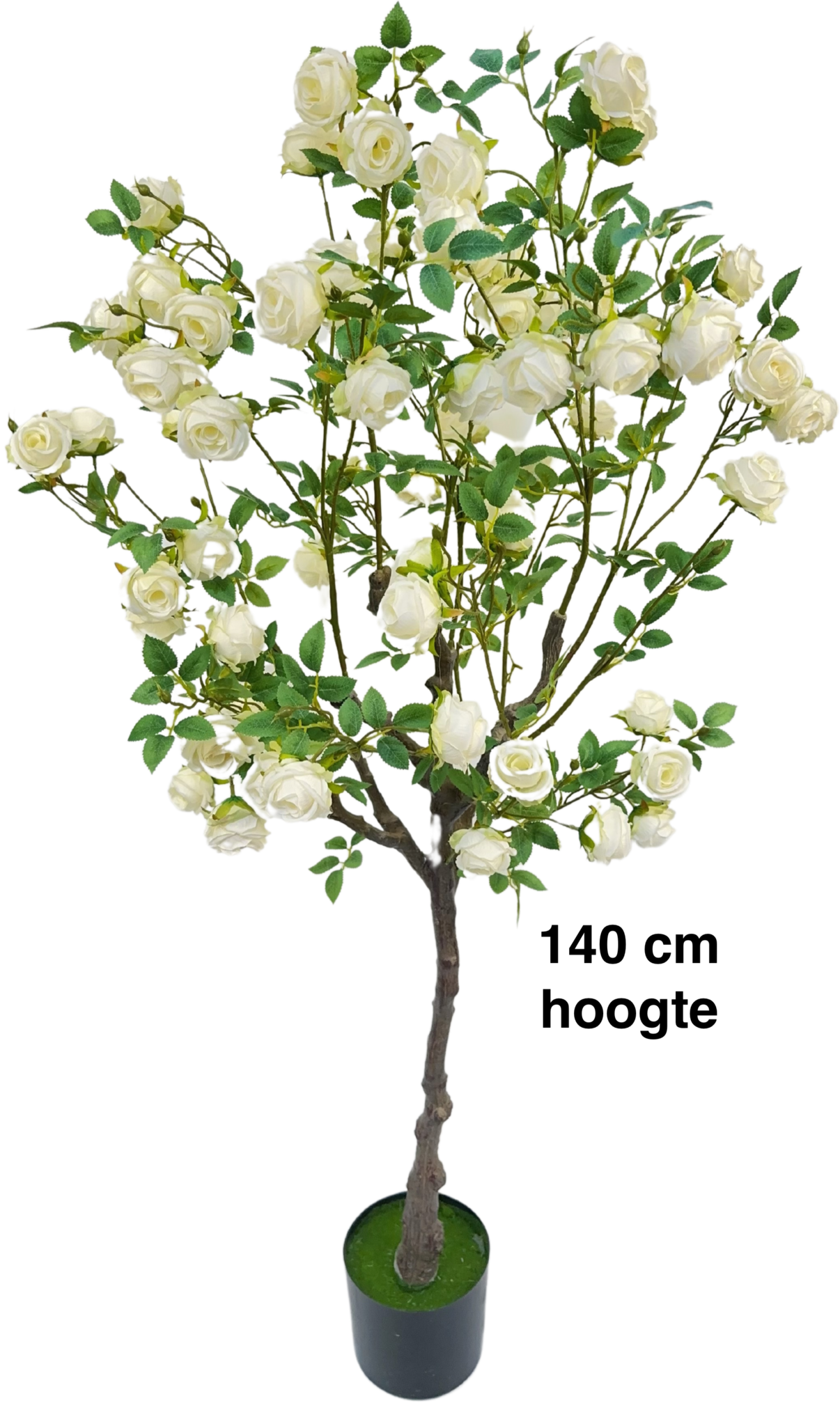 Kunstrozenboom 140 cm - Wit
