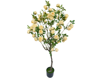Kunstrozenboom 140 cm - Champagne