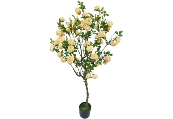 Kunstrozenboom 140 cm - Champagne