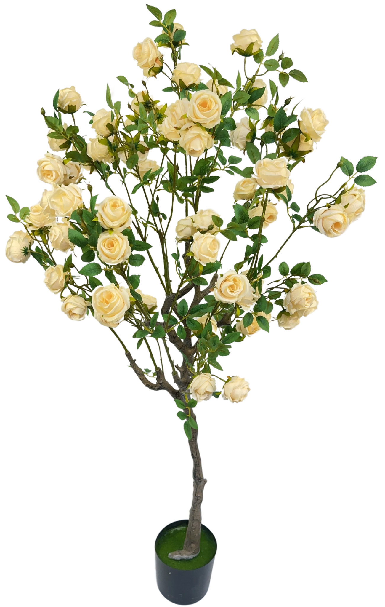 Kunstrozenboom 140 cm - Champagne