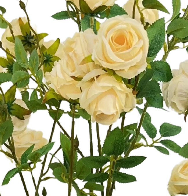 Kunstrozenboom 140 cm - Champagne