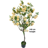 Kunstrozenboom 140 cm - Champagne
