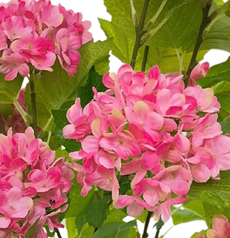 Kunsthortensia Boom 65 cm - Donkerroze