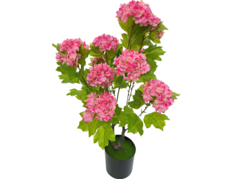 Kunsthortensia Boom 65 cm - Donkerroze
