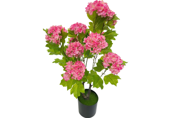 Kunsthortensia Boom 65 cm - Donkerroze