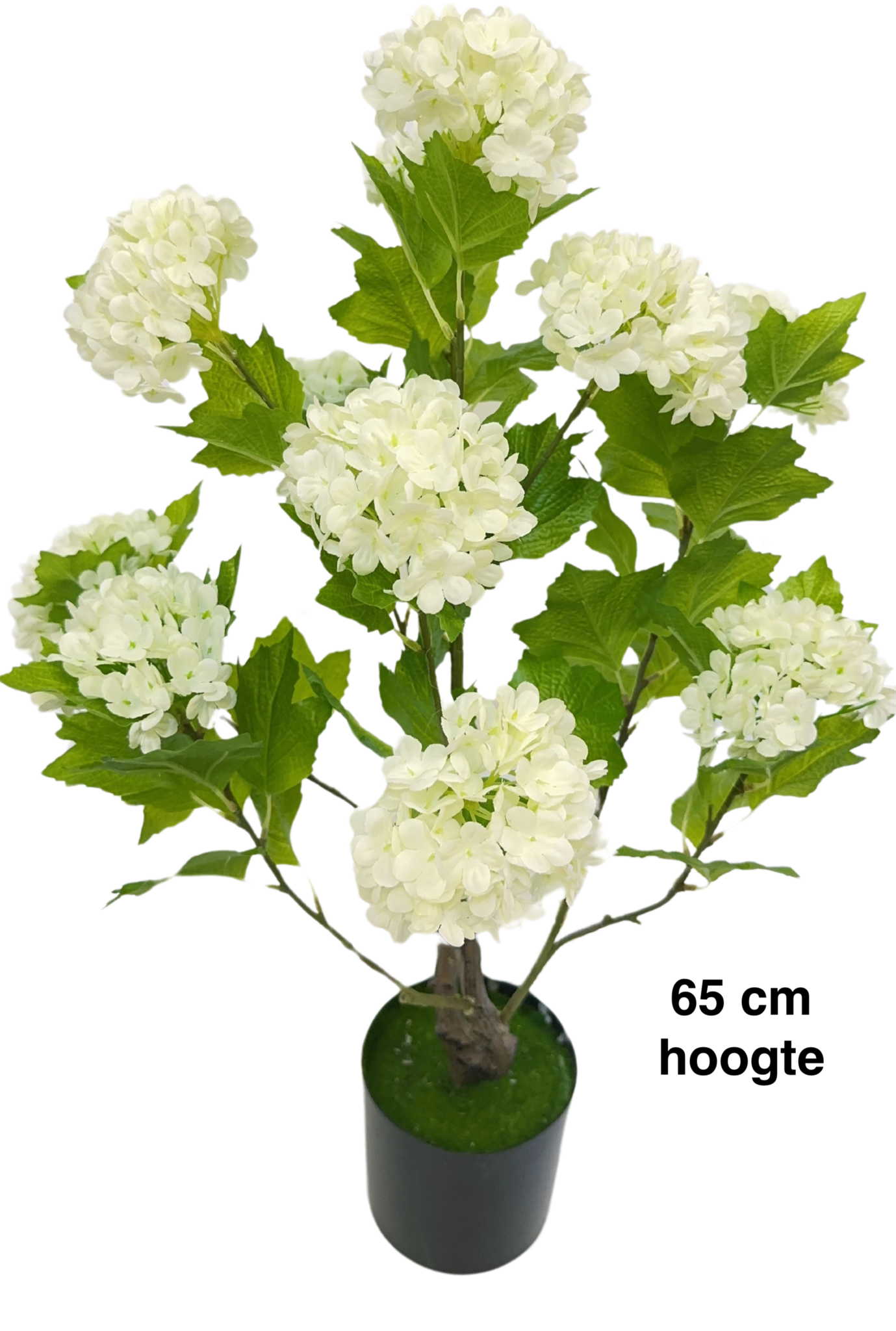 Kunsthortensia Boom 65 cm - Wit