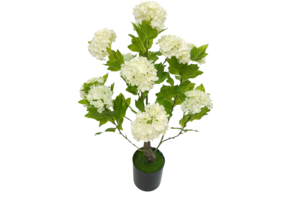 Kunsthortensia Boom 65 cm - Wit