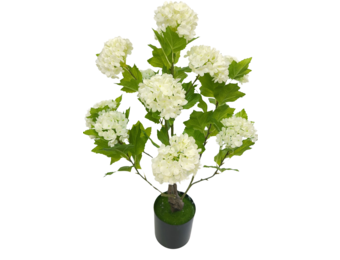 Kunsthortensia Boom 65 cm - Wit