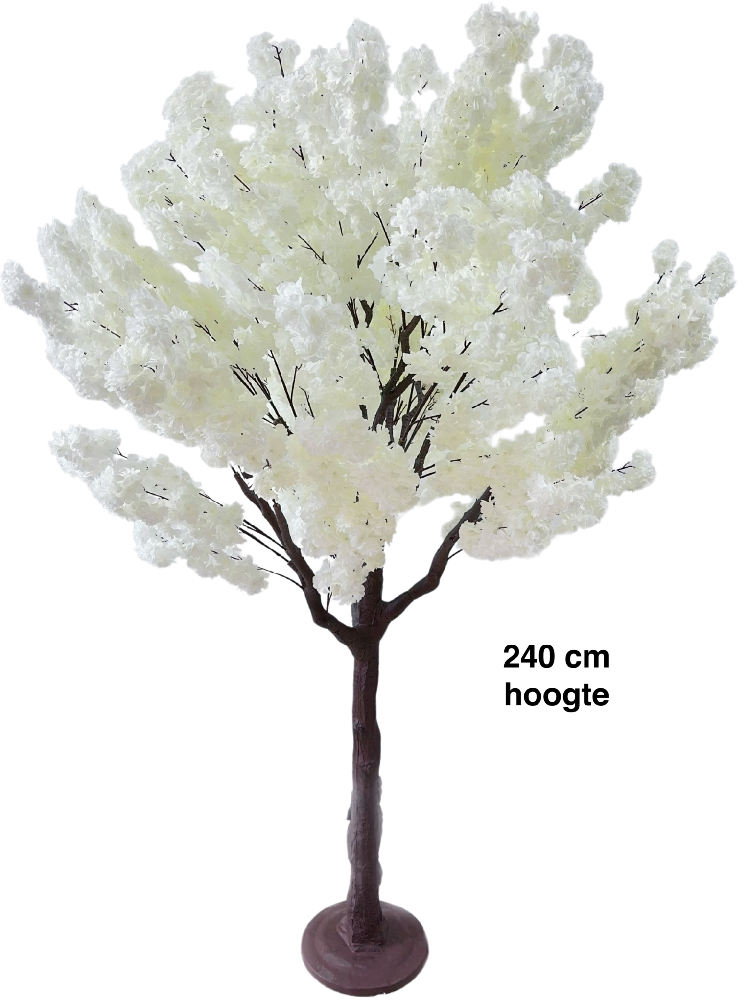 Kunst Kersen bloesemboom 240 cm - Wit - XXL