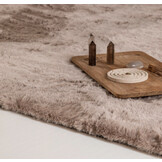 Fluffy Vloerkleed Taupe - Organische vorm - 190 x 275 cm