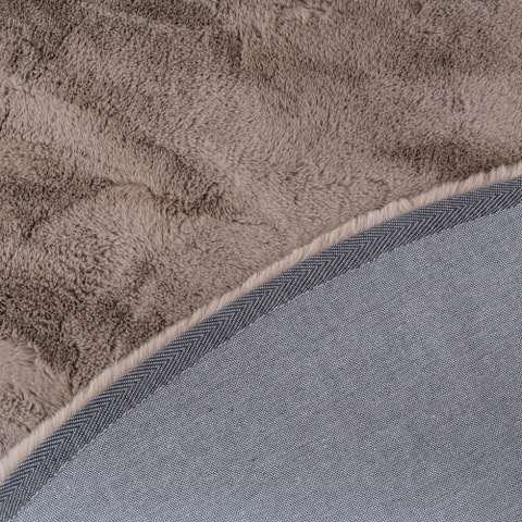 Fluffy Vloerkleed Taupe - Organische vorm - 190 x 275 cm