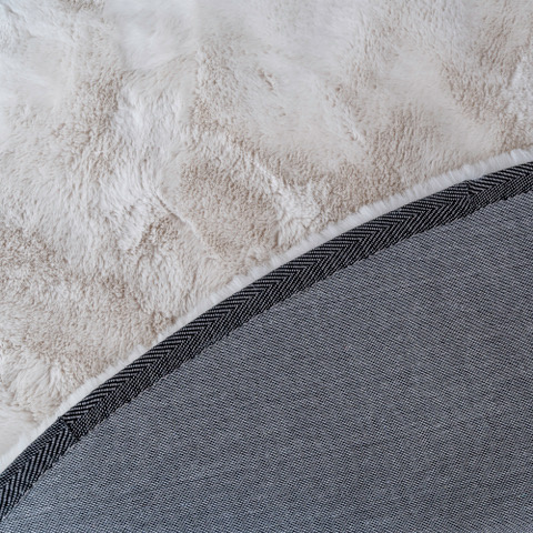Fluffy Vloerkleed Crème - Organische vorm - 190 x 275 cm