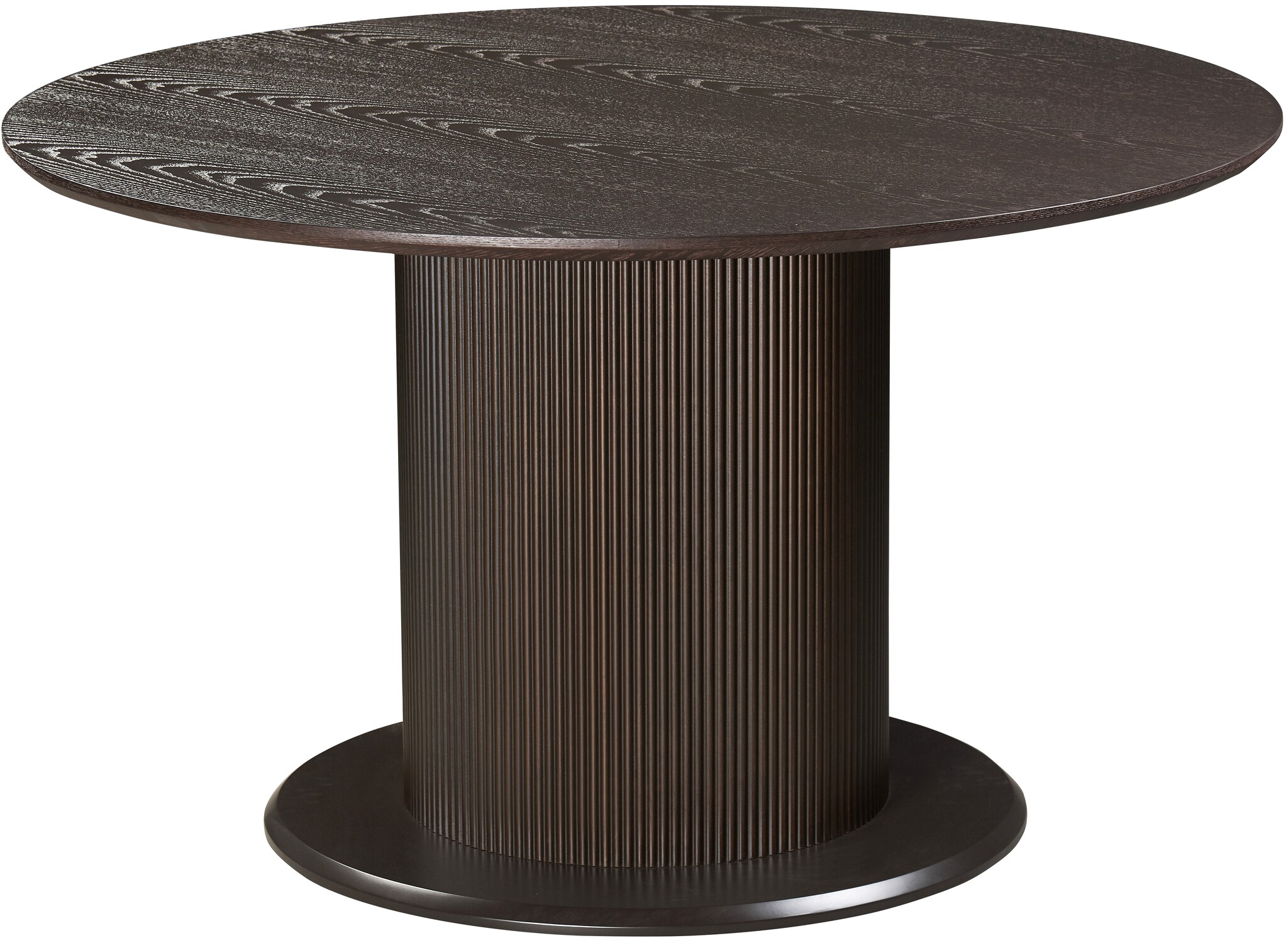 Eettafel Woodville | Bruin Eiken Fineer - Rond Ø 130 cm