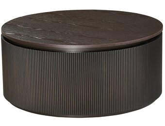 Salontafel Woodville Bruin Eiken Fineer | Ø100 cm