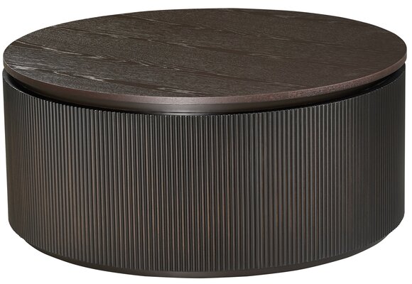 Salontafel Woodville Bruin Eiken Fineer | Ø100 cm