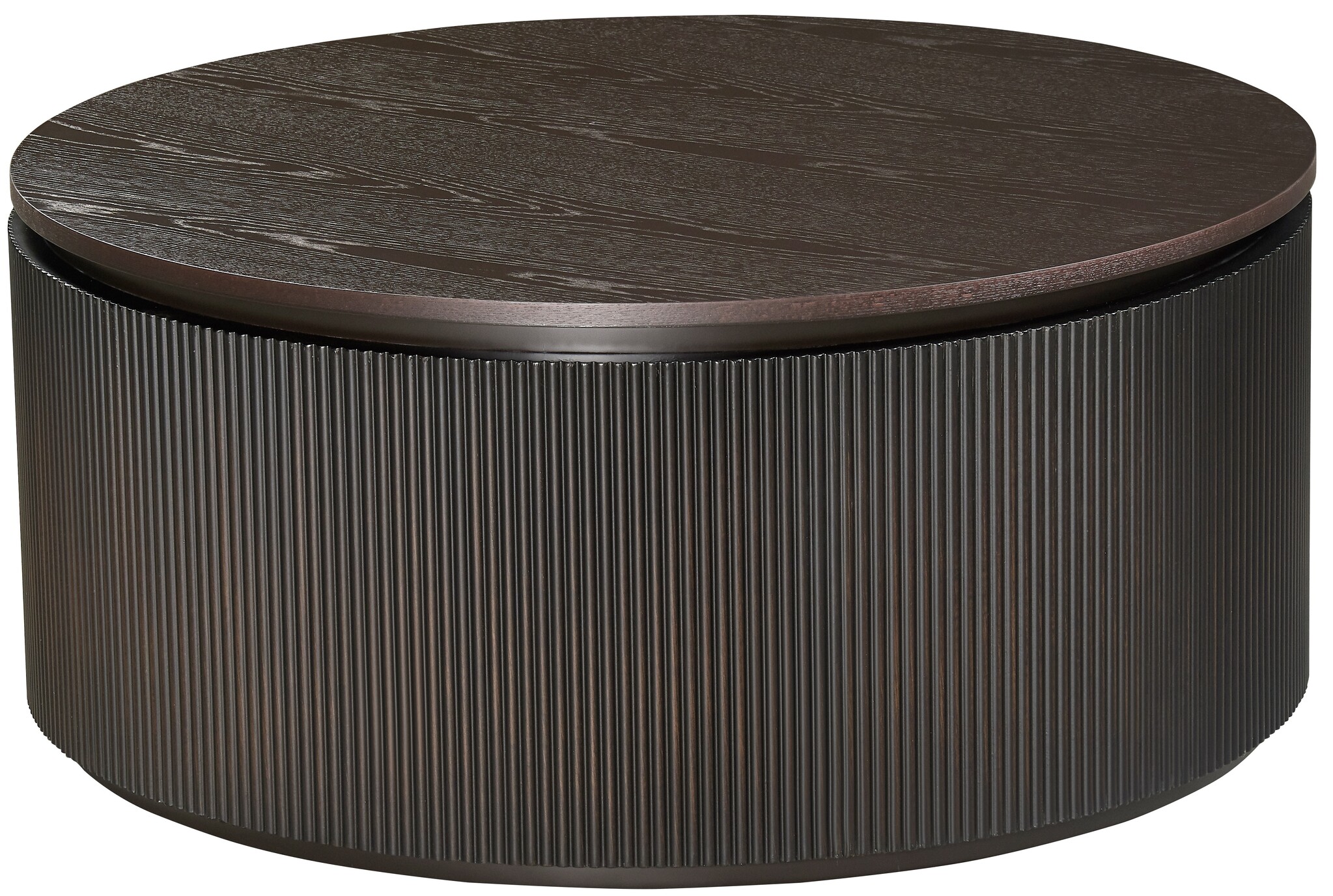 Salontafel Woodville Bruin Eiken Fineer | Ø100 cm