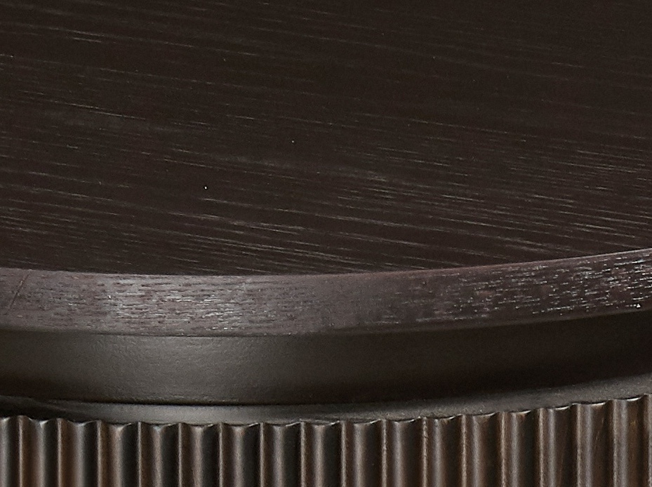 Bijzettafel Woodville | Bruin Eiken Fineer - Rond