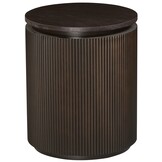 Bijzettafel Woodville | Bruin Eiken Fineer - Rond