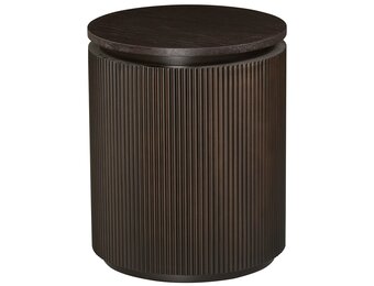 Bijzettafel Woodville | Bruin Eiken Fineer - Rond