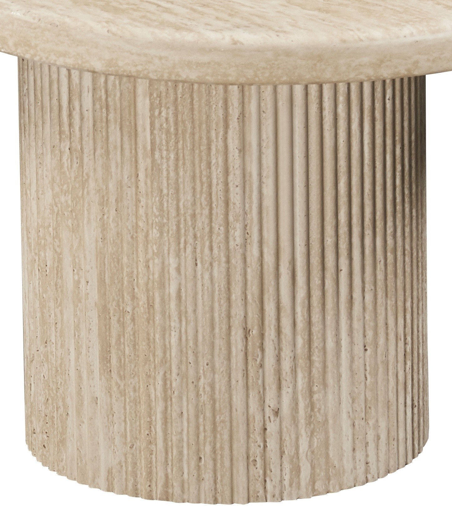 Salontafel Carrara | Organisch Travertin | 3 poten rond