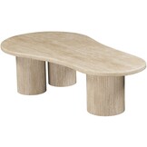 Salontafel Carrara | Organisch Travertin | 3 poten rond
