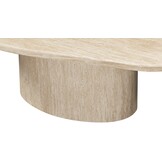Salontafel Carrara | Organisch Travertin | Ovale poot