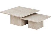 Salontafel Carrara | Set van 2 Travertin