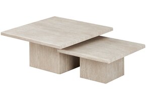Salontafel Carrara | Set van 2 Travertin