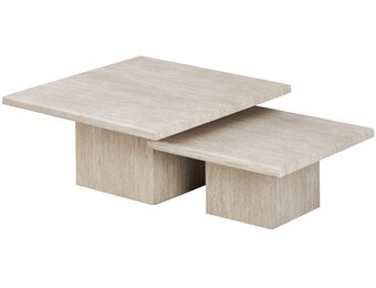 Salontafel Carrara | Set van 2 Travertin