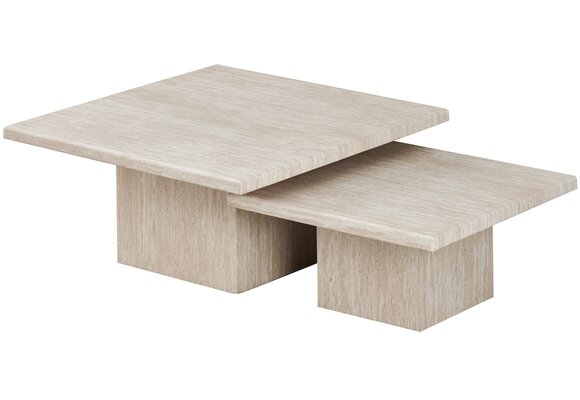 Salontafel Carrara | Set van 2 Travertin