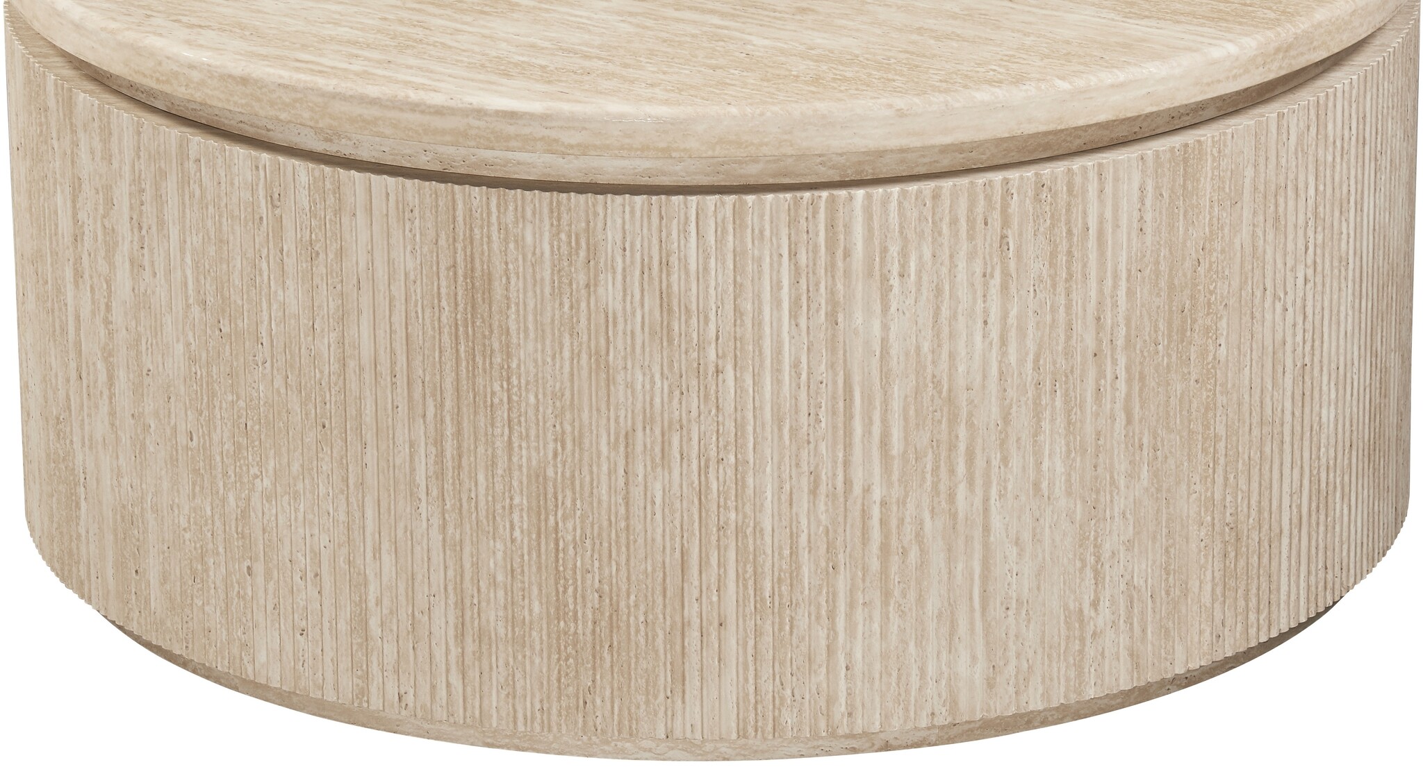 Salontafel Carrara - Travertin | Rond - Ø 100 x 45 cm