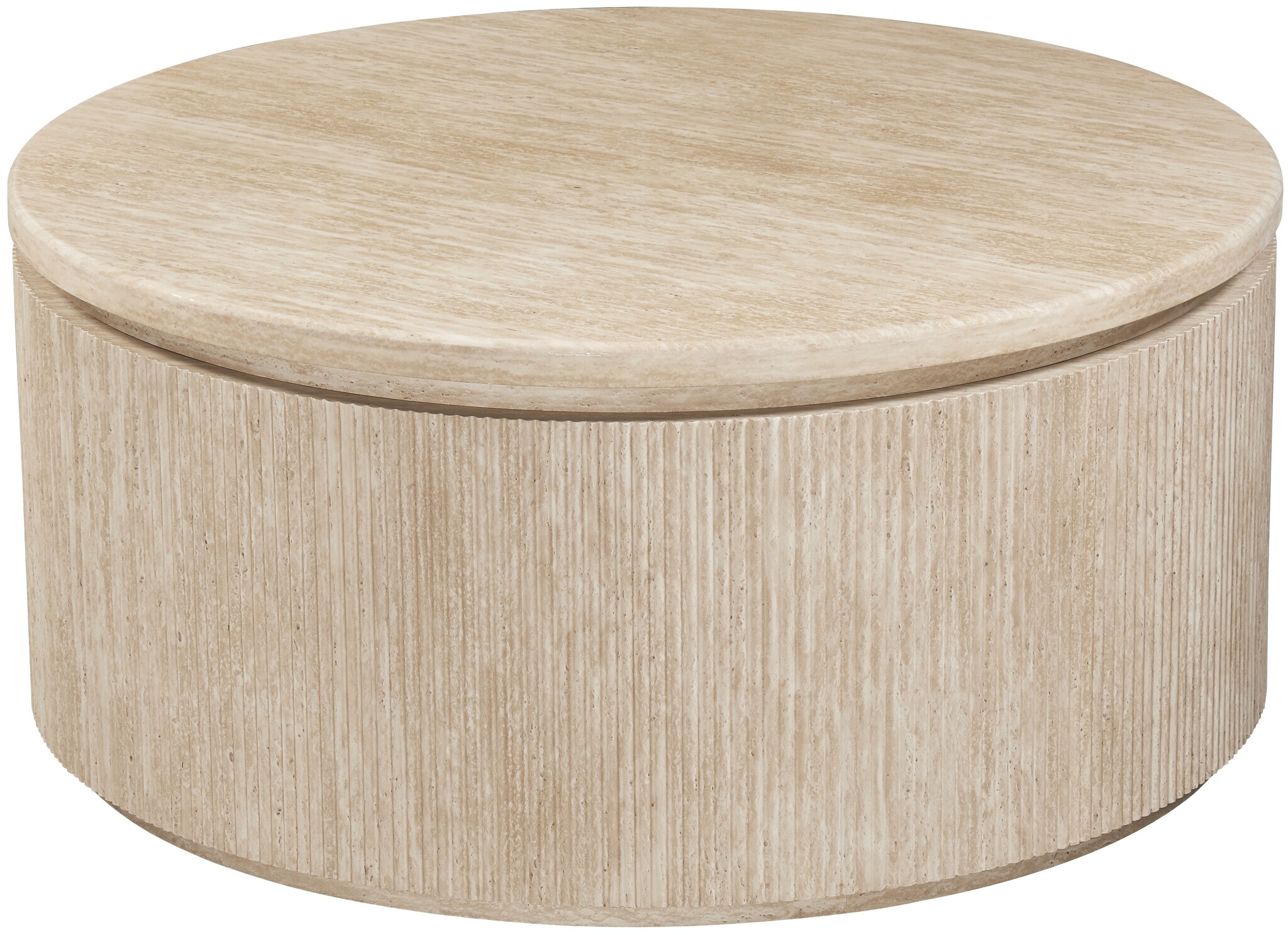 Salontafel Carrara - Travertin | Rond - Ø 100 x 45 cm