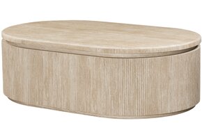 Salontafel Carrara - Travertin | Ovaal