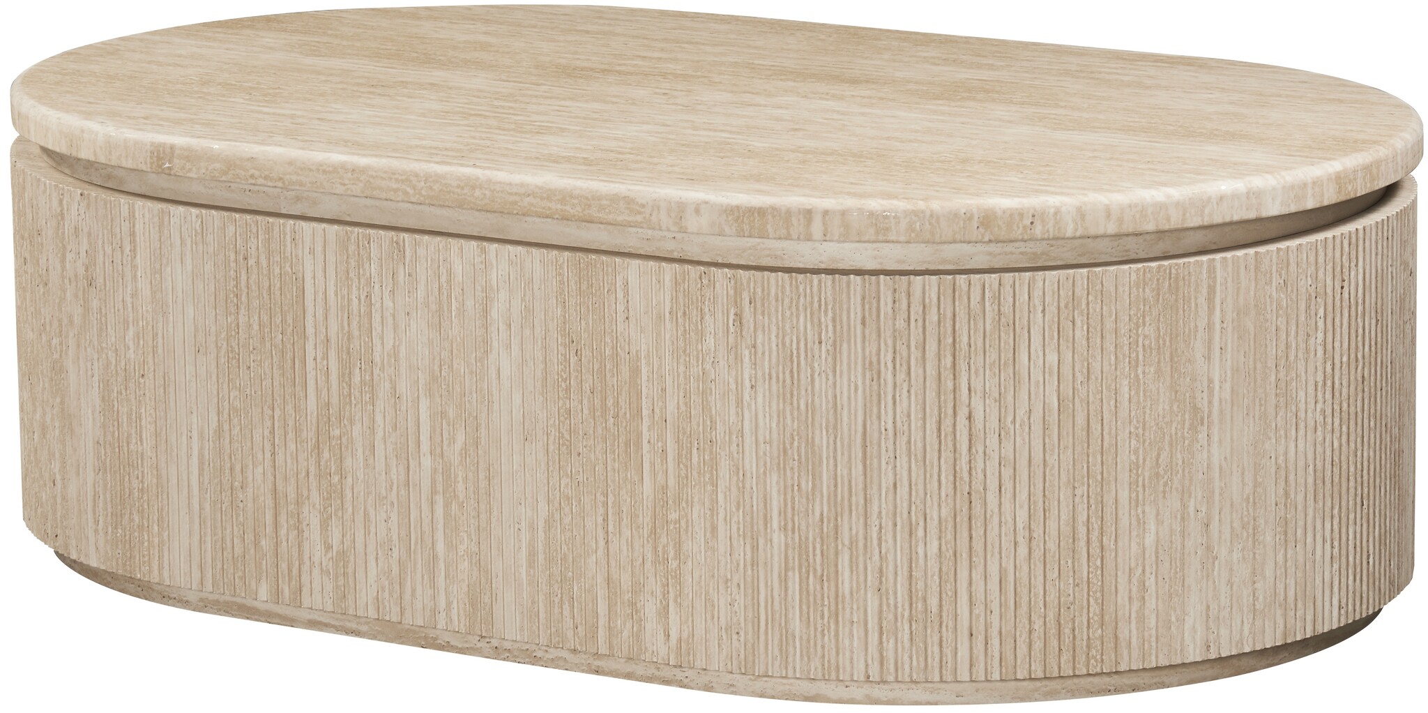 Salontafel Carrara - Travertin| Ovaal - 130 x 80 cm