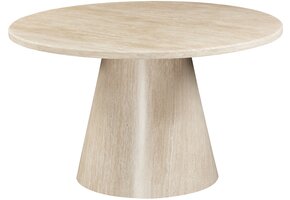 Eettafel Carrara - Travertin | Rond
