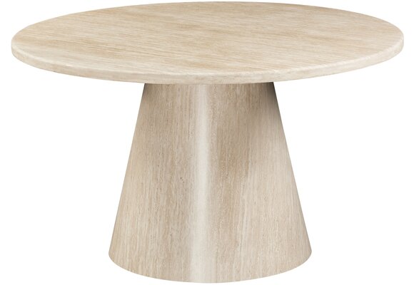 Eettafel Carrara - Travertin | Rond