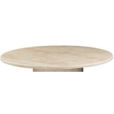 Eettafel Carrara - Travertin | Rond - Geribbeld