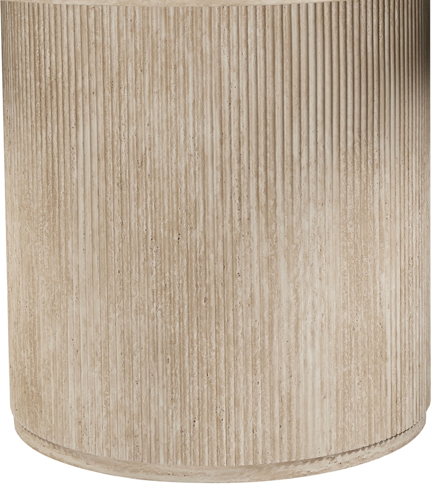 Eettafel Carrara - Travertin | Rond - Geribbeld