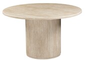 Eettafel Carrara - Travertin | Rond - Geribbeld