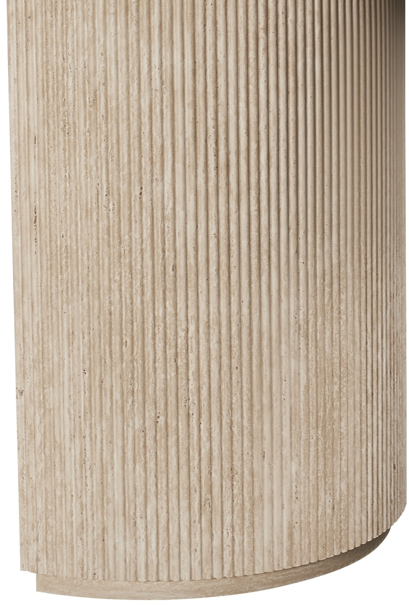 Eettafel Carrara - Travertin | Ovaal - Geribbeld