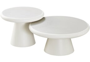 Salontafel Amy | Set van 2 | Rond - Japandi