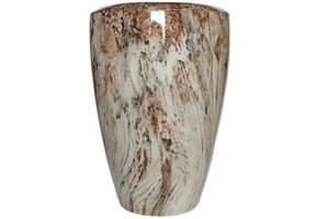 Pot Melly | Bruin Marmer - D25 H36