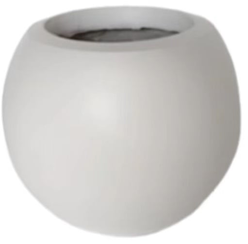 Pot Luna | Mat Wit - Rond - D25 H22