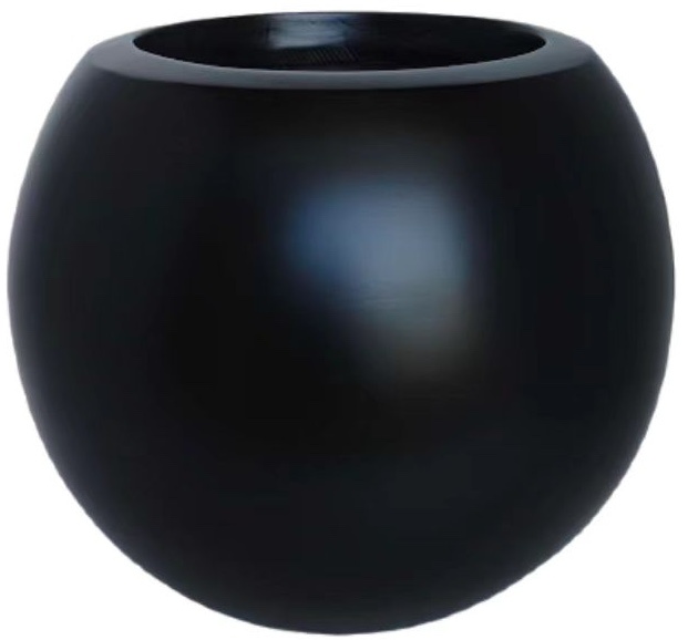 Pot Luna | Mat Zwart - Rond - D25 H22