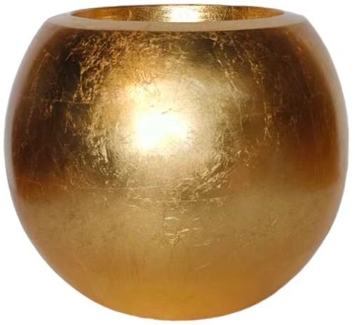 Pot Luna | Goud Bladzilver - Rond - D25 H22 cm