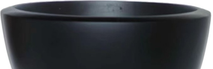 Pot Mia | Mat Zwart - Rond - Laag - D40 H25