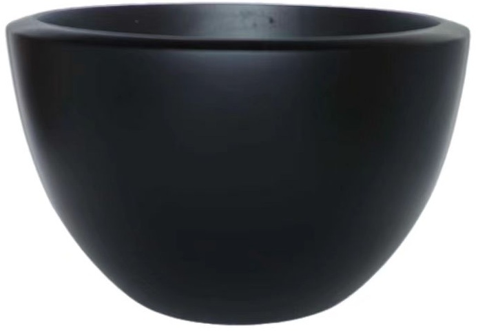 Pot Mia | Mat Zwart - Rond - Laag - D40 H25